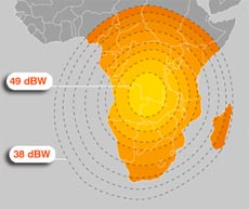 Eutelsat SESAT-1 Ku-band Southern Africa Beam